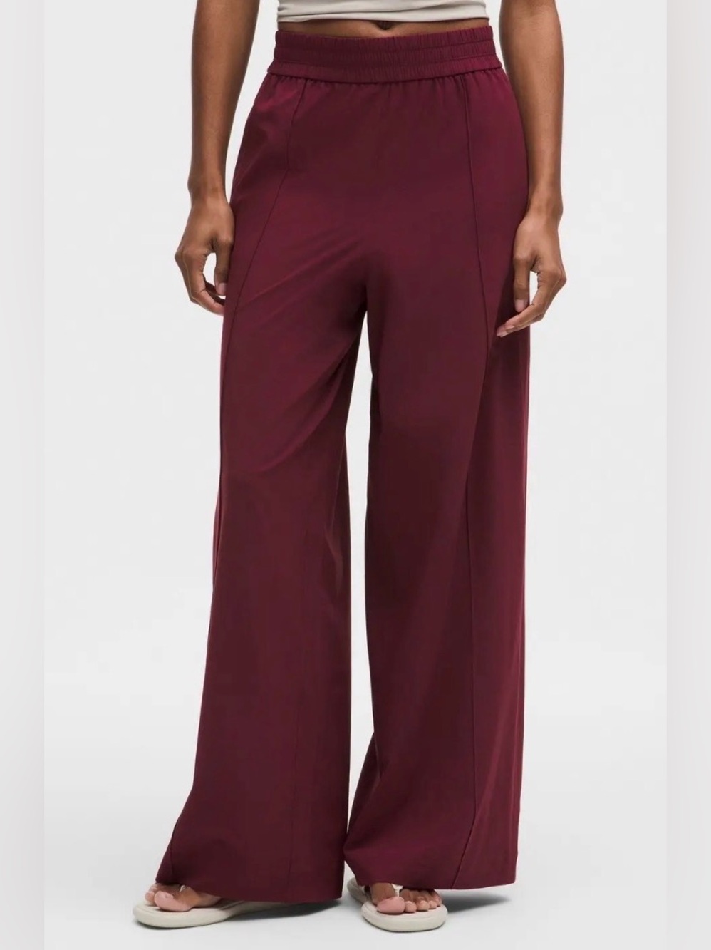 NWT Lululemon Breezily Mid-Rise Wide Leg Pant S Regular  Burgundy Bay $128